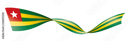 togo flag, vector illustration on a white background.
