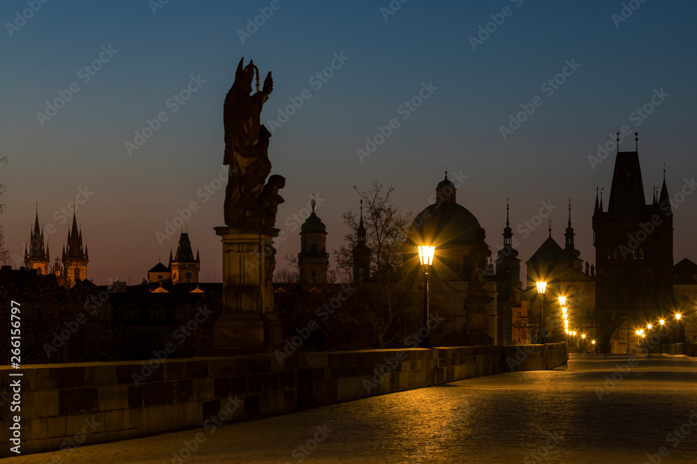 Charles bridge at Sunrise, Prague, Czech Republic