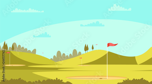 Golf court vector illustration