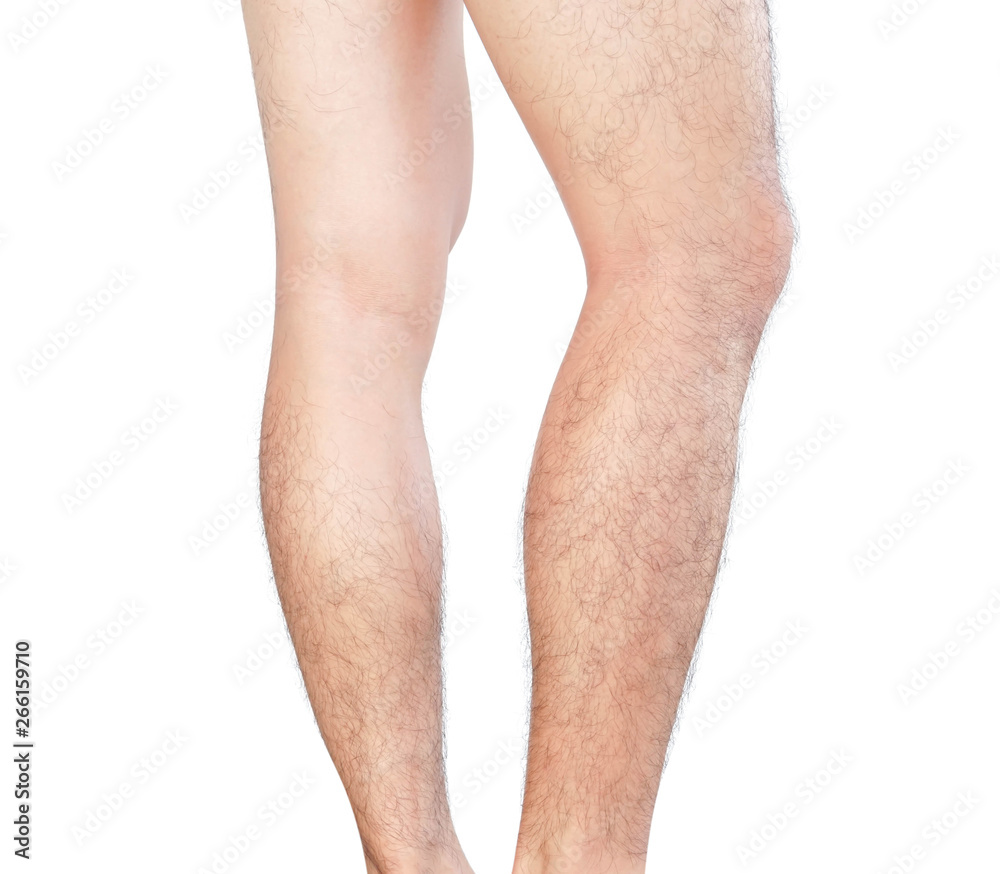 Closeup legs men skin and hairy for health care concept Stock Photo | Adobe  Stock