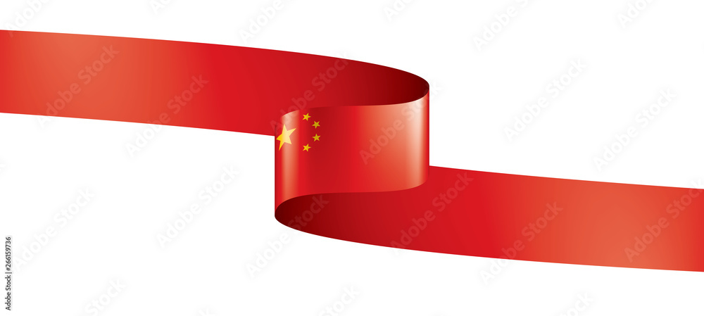 China flag, vector illustration on a white background. China flag, vector illustration on a white background.