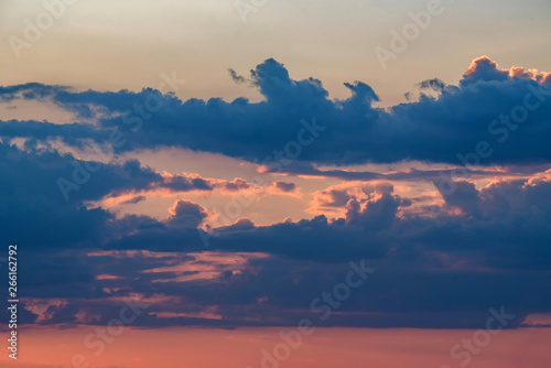 Beautiful dramatic sunrise skyscape background with clouds