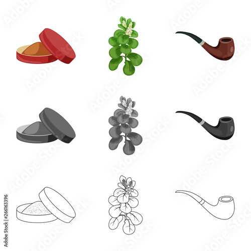 Isolated object of refuse and stop symbol. Set of refuse and habit stock symbol for web.