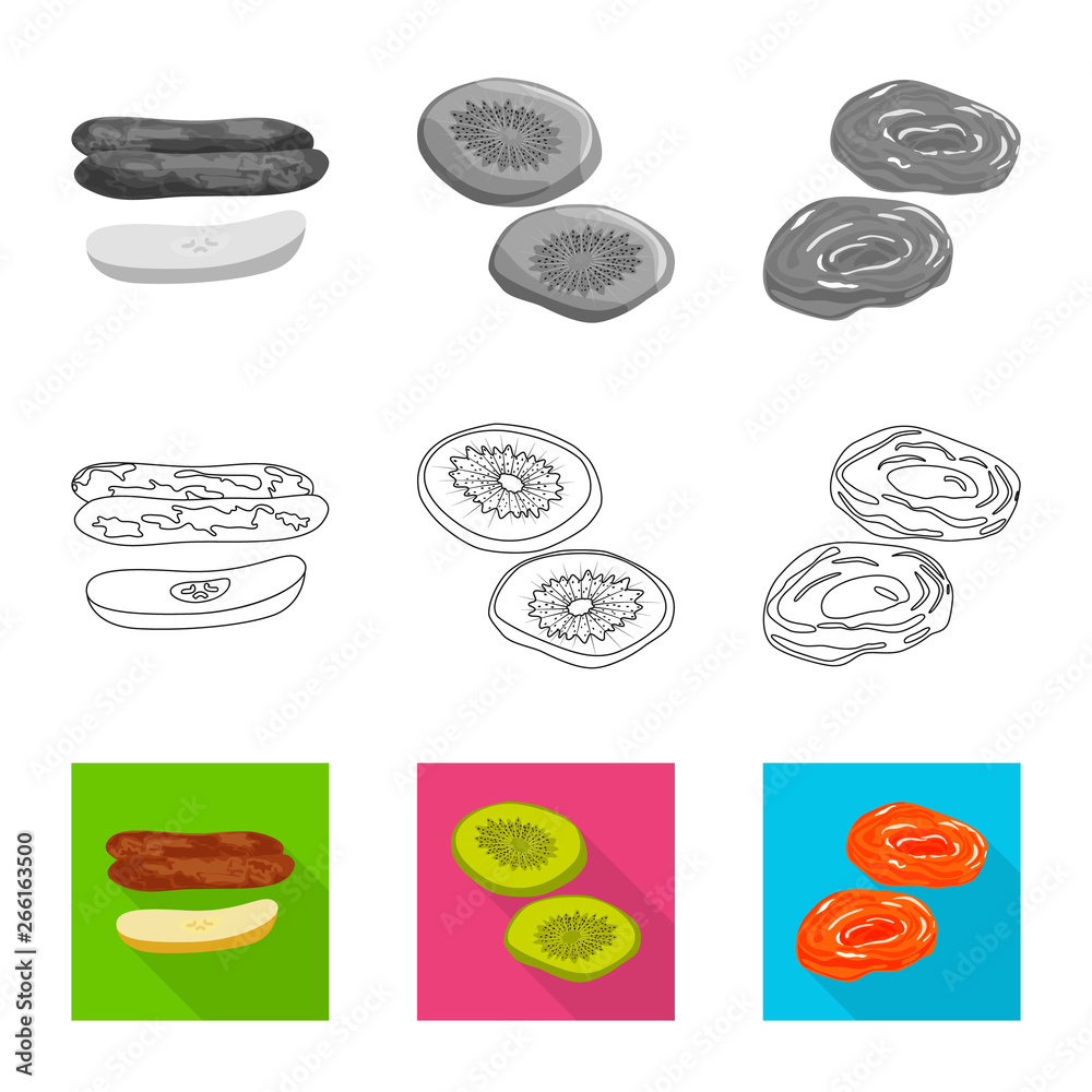 Vector illustration of food and raw symbol. Set of food and nature stock vector illustration. Vector illustration of food and raw symbol. Set of food and nature stock vector illustration.
