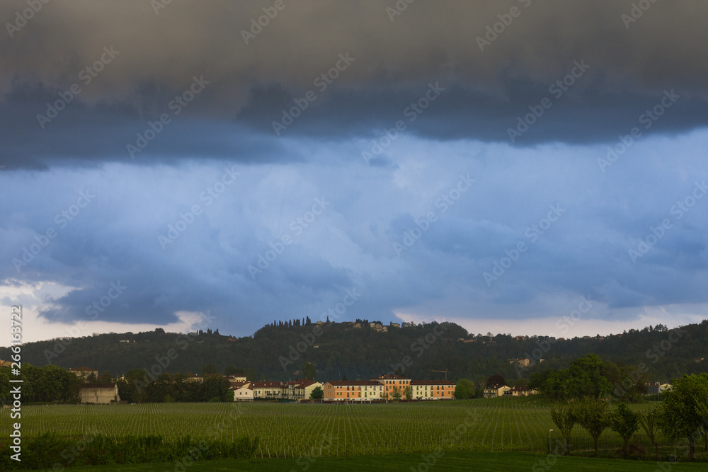 Threatening clouds during a thunderstorm in Altavilla Vicentina