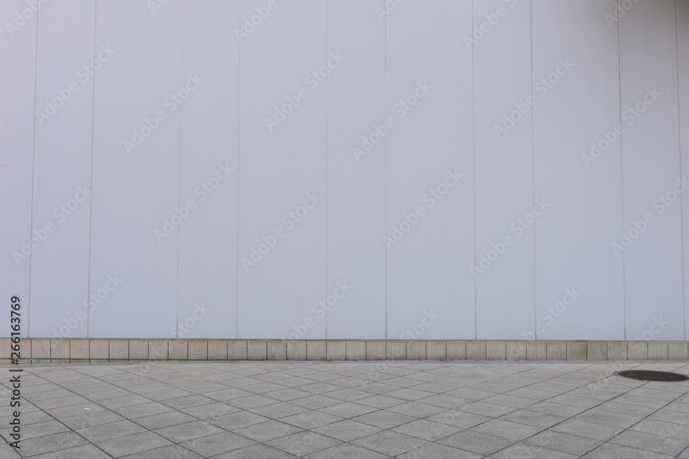 Fototapeta premium street wall background ,Industrial background, empty grunge urban street with warehouse brick wall