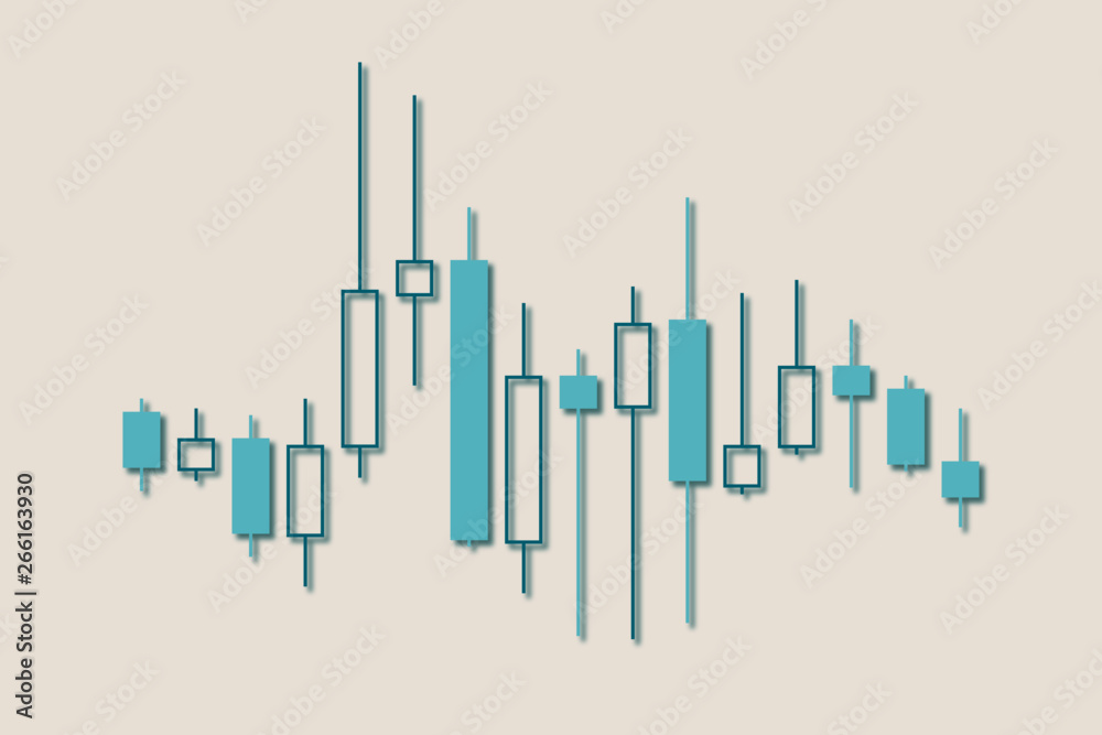 Stock graph icons  On  Vector illustration On White background