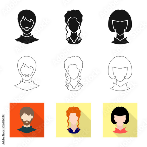 Isolated object of professional and photo logo. Set of professional and profile vector icon for stock.