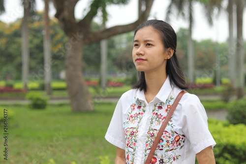 Obraz na płótnie portrait of young woman in Vietnam w salonie