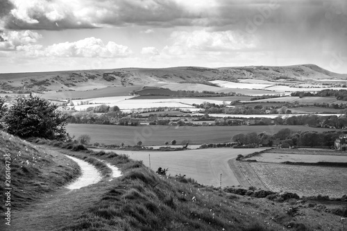 Track around a downland hill
