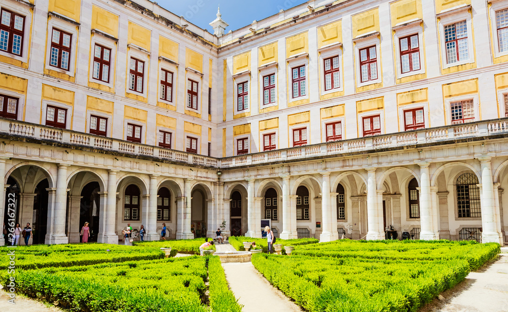 Patio of the National Palace of Mafra, Portugal