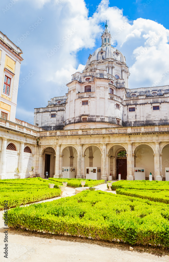Patio of the National Palace of Mafra, Portugal