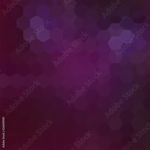 Abstract background consisting of purple hexagons. Geometric design for business presentations or web template banner flyer. Vector illustration © tashechka