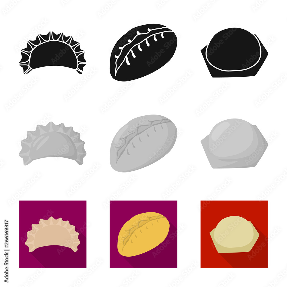 Vector illustration of products and cooking symbol. Collection of products and appetizer vector icon for stock. Vector illustration of products and cooking symbol. Collection of products and appetizer vector icon for stock.