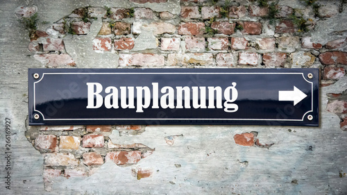 Schild 390 - Bauplanung