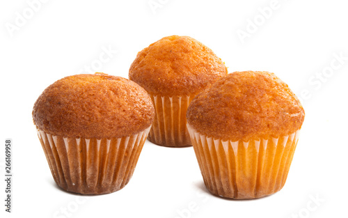 small cupcakes isolated