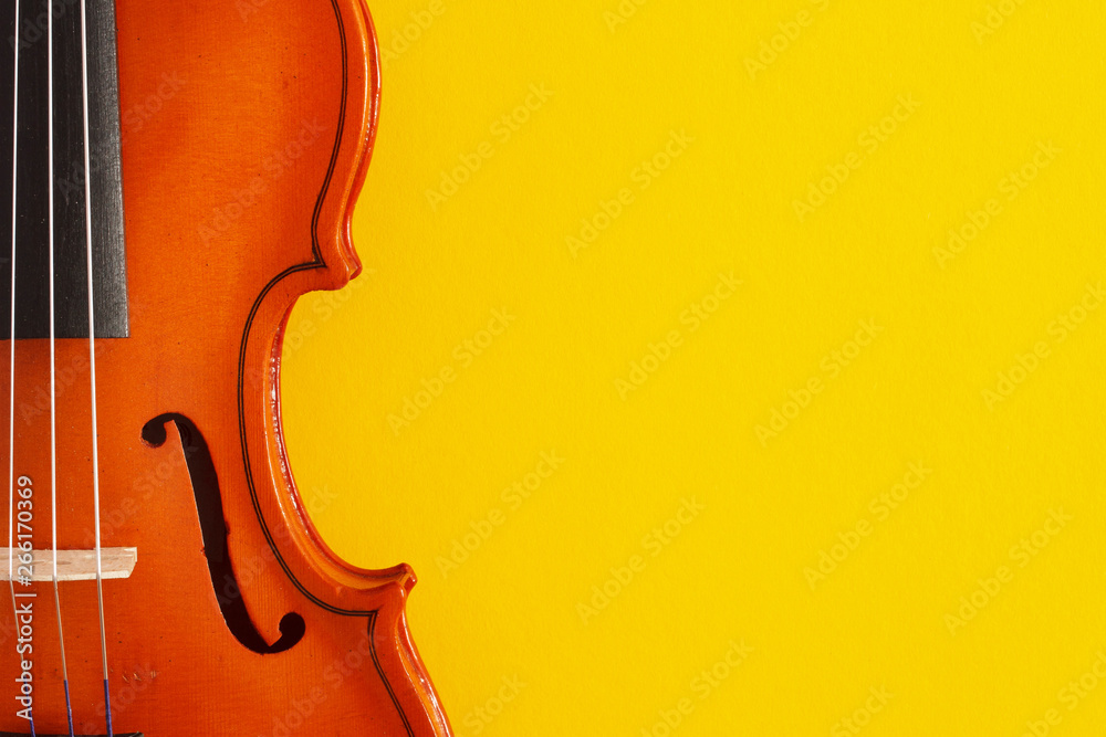 Violin poster yellow and orange good for classical music concert, ads, violinist visit card Violin poster yellow and orange good for classical music concert, ads, violinist visit card