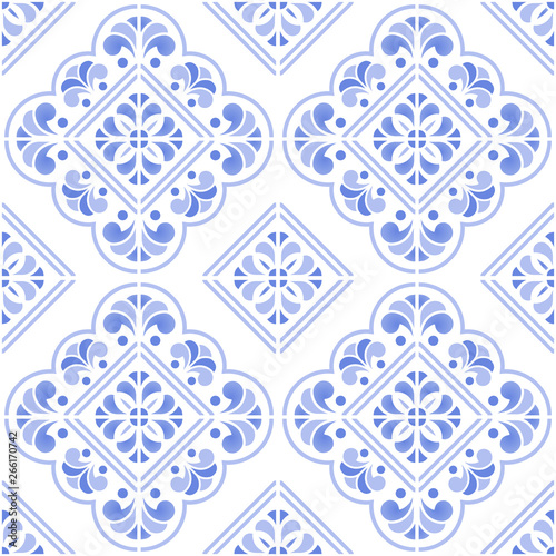 floral tile pattern vector