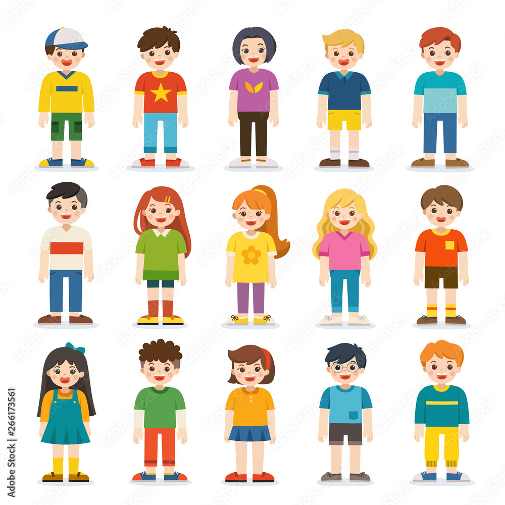 Group of smiling boys and girls. Happy student standing together. Isolated on white background. Group of smiling boys and girls. Happy student standing together. Isolated on white background.