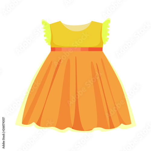 Vector design of dress and child icon. Set of dress and cute stock vector illustration.