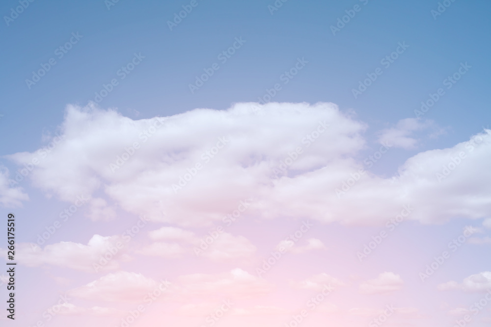 Beautiful sky with fluffy clouds