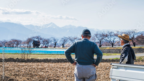 farmers look at farm, Matsumoto