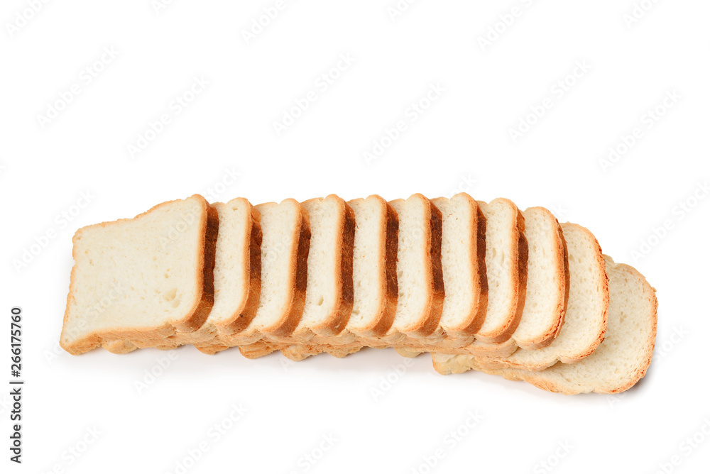 Bread slices isolated on white background. Bread slices isolated on white background.