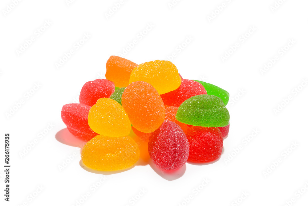 Colorful marmalade isolated on white background. Colorful marmalade isolated on white background.