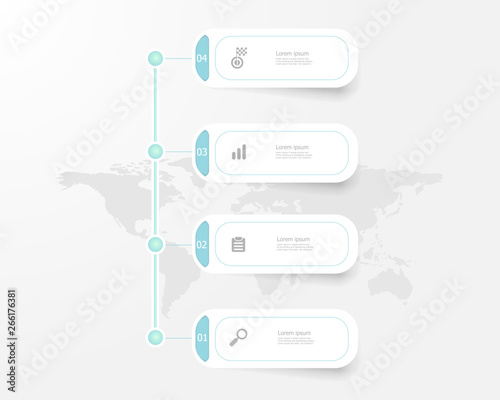 vertical timeline infographics 4 steps