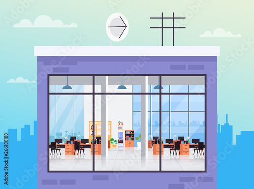 Office building. Vector design flat graphic cartoon illustration