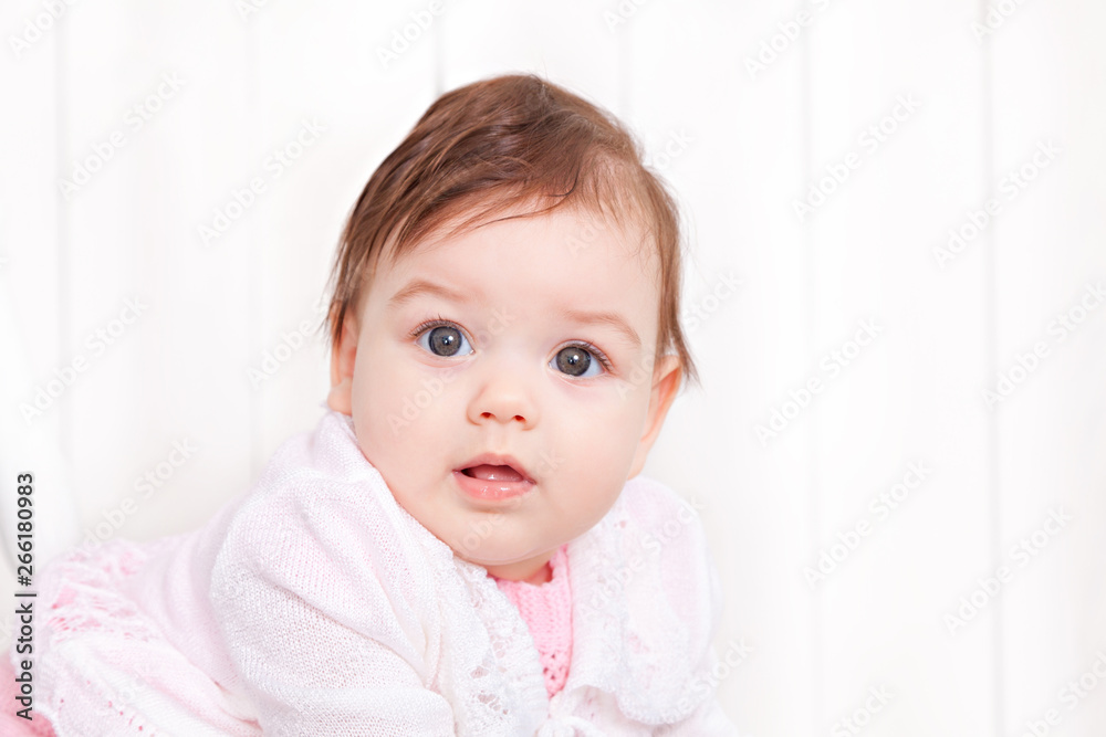 Portrait adorable baby girl