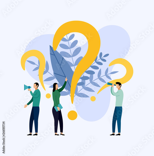 Wallpaper Mural Some people are looking for questions, business concept vector illustration Torontodigital.ca