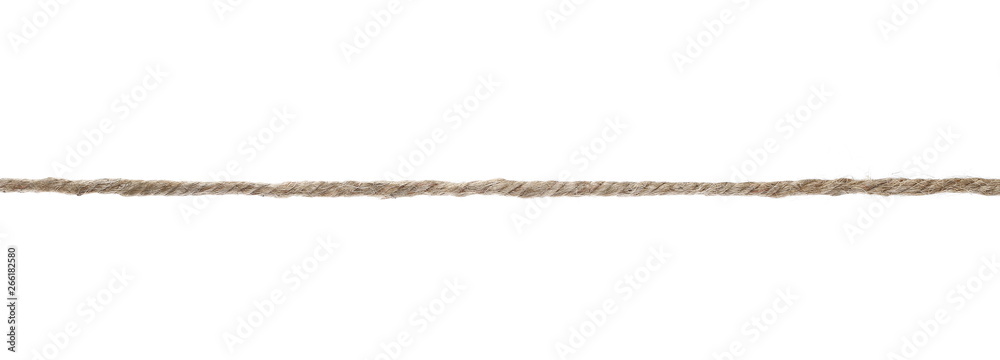 Rope isolated on white background and texture, with clipping path
