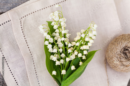 Bouquet of lily of the valley outdoor