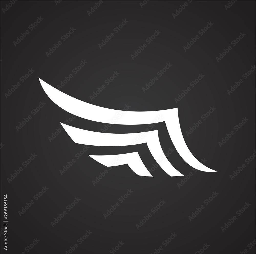 Wing icon on white background for graphic and web design. Simple vector sign. Internet concept symbol for website button or mobile app.