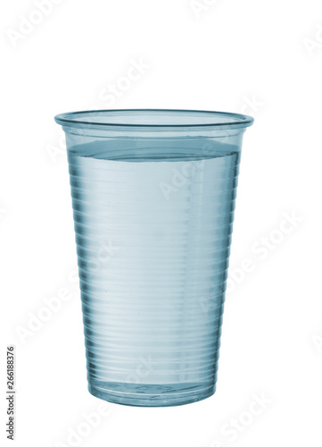 Wallpaper Mural Plastic cup of water isolated on white background. Blue. Torontodigital.ca