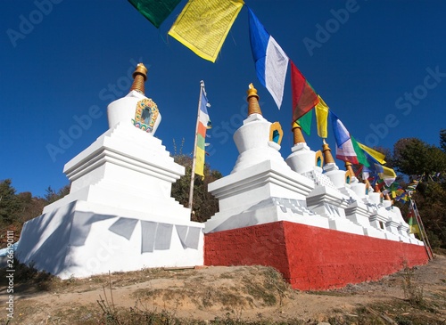 stupas in Za-Sa or Zasa Monastery, Solukhumbu, Nepal photo