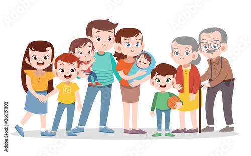 happy family vector illustration isolated