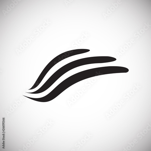 Wing icon on white background for graphic and web design. Simple vector sign. Internet concept symbol for website button or mobile app.