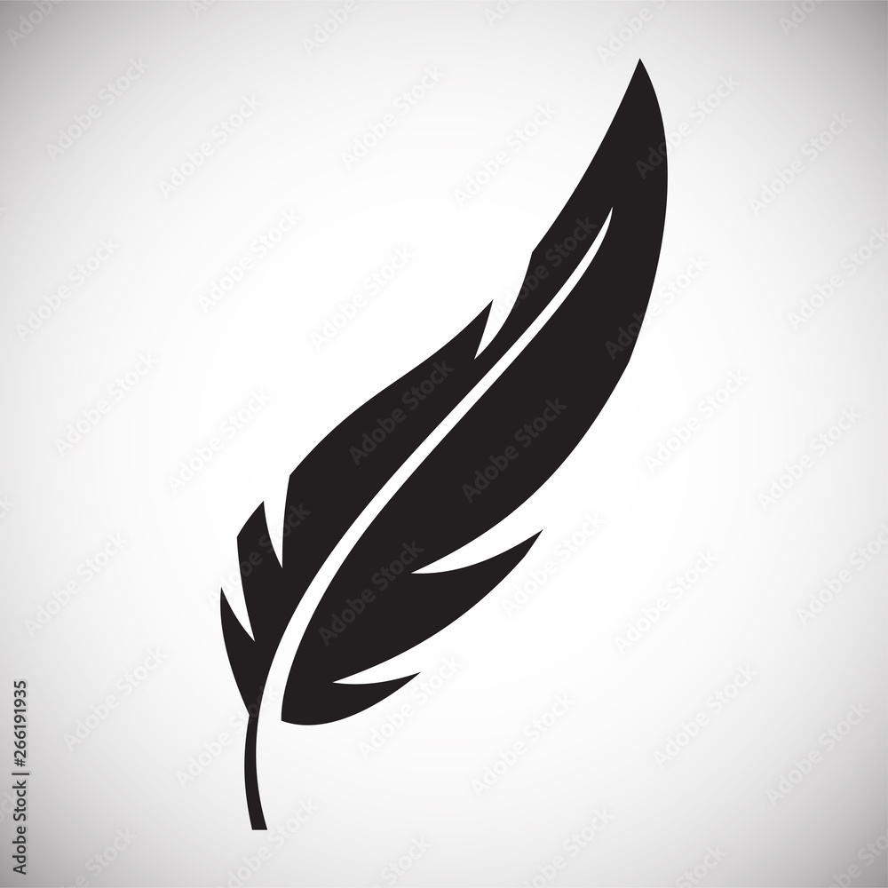 Feather icon on background for graphic and web design. Simple vector sign. Internet concept symbol for website button or mobile app. Feather icon on background for graphic and web design. Simple vector sign. Internet concept symbol for website button or mobile app.