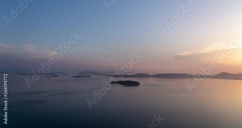 瀬戸内の夕暮れ風景