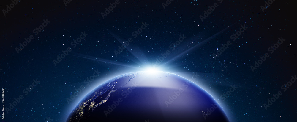 Obraz premium Planet Earth from space. 3d rendering