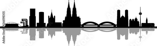 Köln Cologne City Skyline