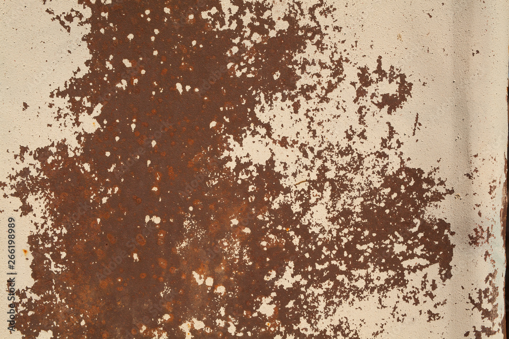 Old cracked white paint and rust Old cracked white paint and rust
