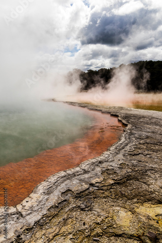 Champagne Pool in the Geothermal Wonderland in Wai-O-Tapu, New Zealand