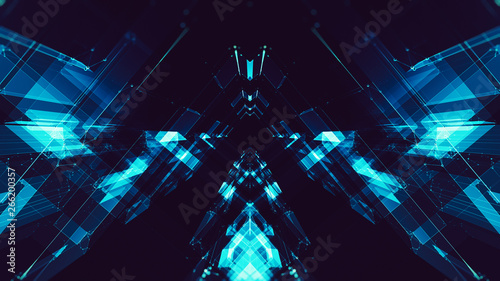 Blue glow blur lines abstract background