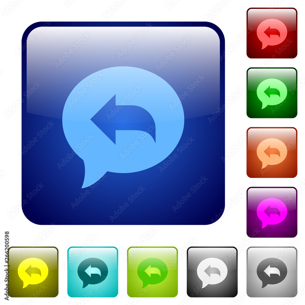 Reply message color square buttons Reply message color square buttons
