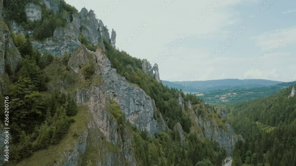 Aerial view of mountains and beautiful deep gorge with amazing rock formation. Aerial view of mountains and beautiful deep gorge with amazing rock formation.