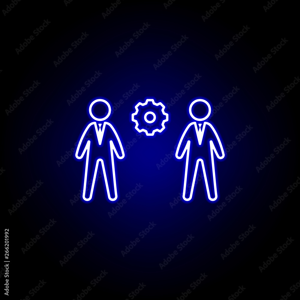 Management, solution, businessmen icon. Elements of Human resources illustration in neon style icon. Signs and symbols can be used for web, logo, mobile app, UI, UX Management, solution, businessmen icon. Elements of Human resources illustration in neon style icon. Signs and symbols can be used for web, logo, mobile app, UI, UX