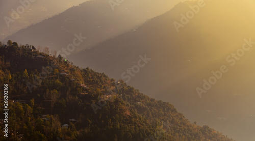 Beautiful morning in a valley of  Azad Kashmir, Pakistan, photo
